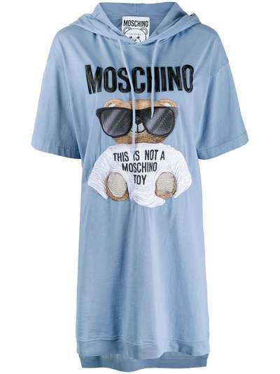 Moschino платье-худи Teddy Bear