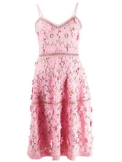 Michael Michael Kors приталенное платье с цветочной аппликацией