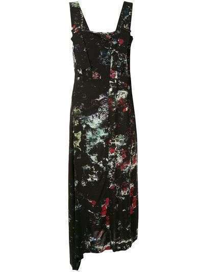 Yohji Yamamoto платье с цветочным принтом