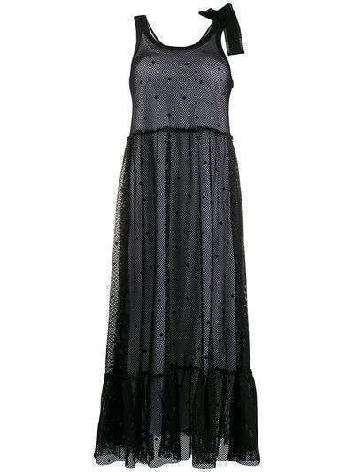 RedValentino сетчатое платье миди