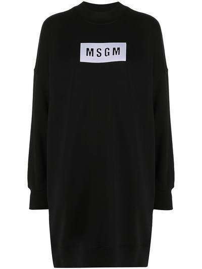 MSGM платье-джемпер с логотипом