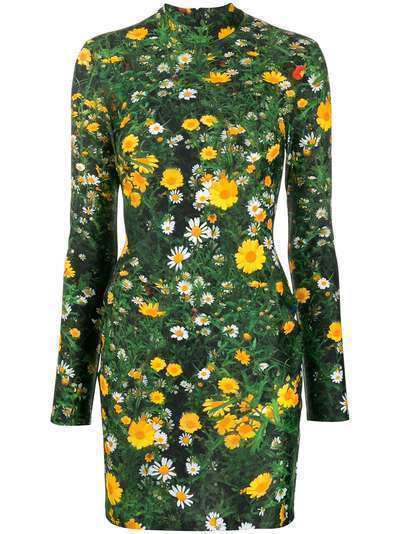 Christopher Kane платье мини с цветочным принтом