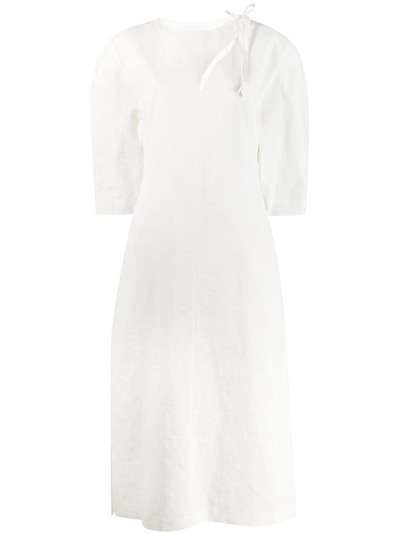 Jil Sander платье-рубашка миди с объемными рукавами