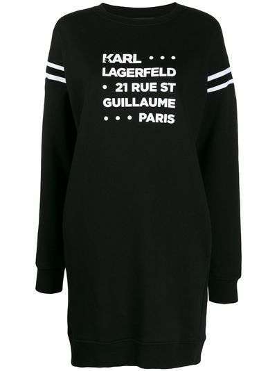 Karl Lagerfeld платье-толстовка с логотипом