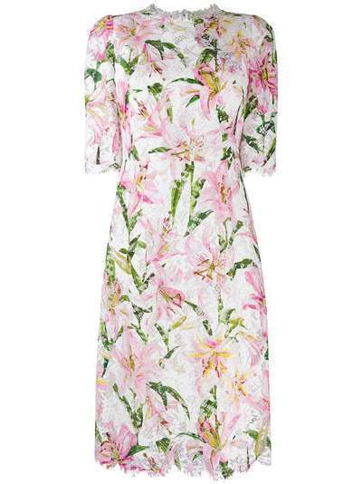 Dolce & Gabbana короткое платье с цветочным принтом