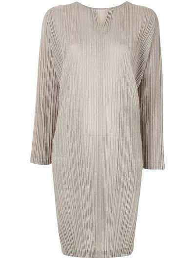 Pleats Please Issey Miyake плиссированное платье Ramie