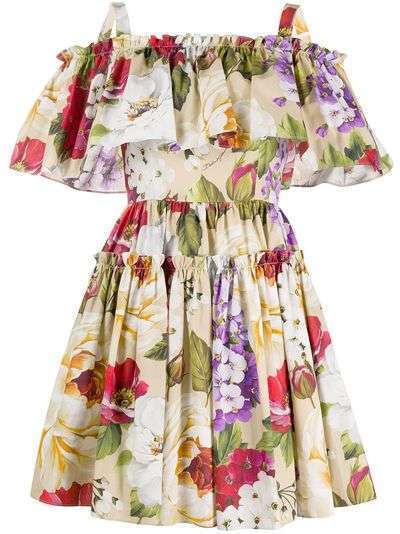Dolce & Gabbana платье мини с цветочным принтом