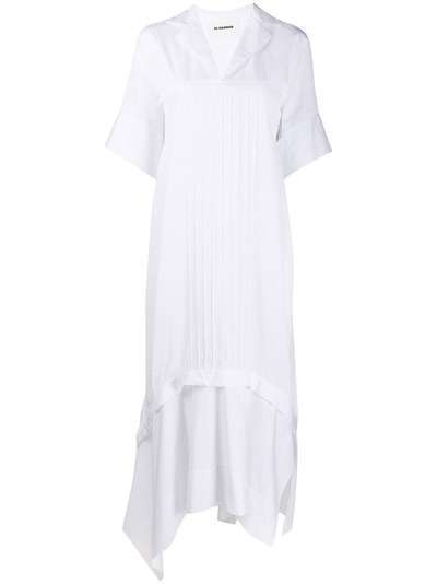 Jil Sander платье асимметричного кроя со складками