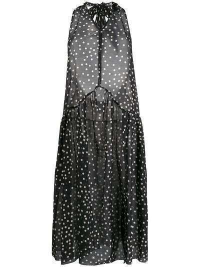 Stella McCartney платье в горох с вырезом халтер
