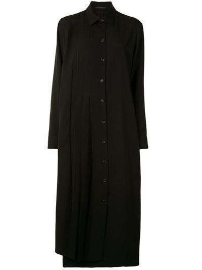 Yohji Yamamoto плиссированное платье-рубашка