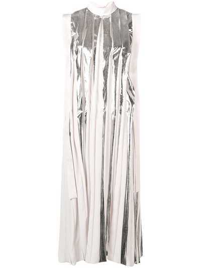 Marni расклешенное платье с плиссировкой