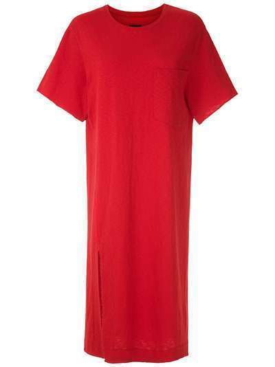Osklen платье-футболка с боковым разрезом