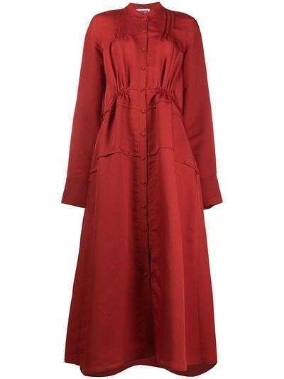 Jil Sander длинное платье-рубашка с длинными рукавами