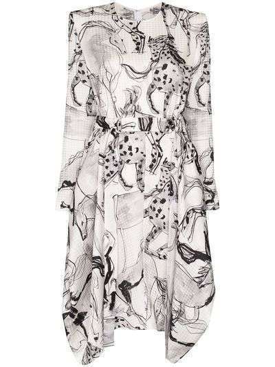 Stella McCartney платье с принтом и поясом