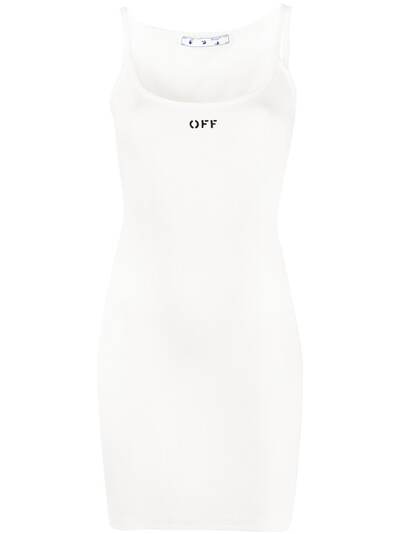 Off-White платье в рубчик