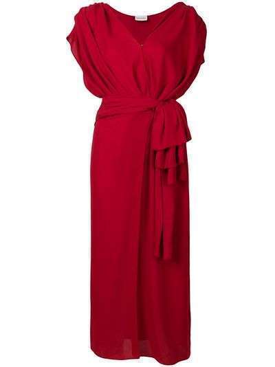 Magda Butrym платье на запахе 'Diablo' с завязками сбоку