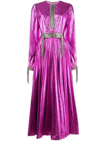 Christopher Kane декорированное платье с плиссировкой