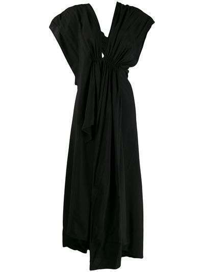 Yohji Yamamoto драпированное платье миди