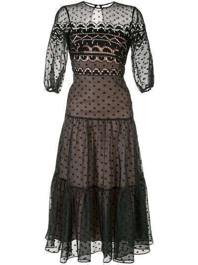 Temperley London платье миди в горох