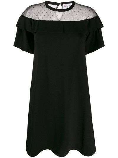 RedValentino платье с прозрачными вставками