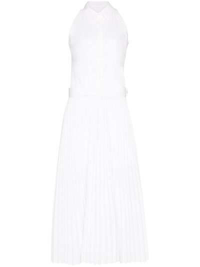 Helmut Lang платье-рубашка с плиссировкой