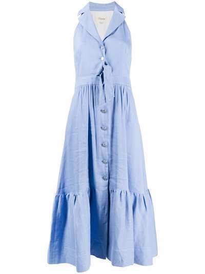 Temperley London платье-рубашка на пуговицах без рукавов