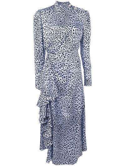 Alessandra Rich платье с леопардовым принтом