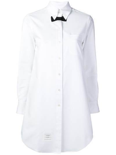 Thom Browne платье-рубашка с эффектом тромплей