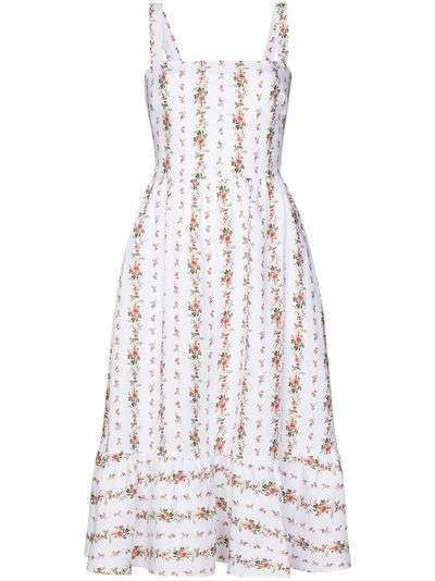 Reformation платье миди Manet с цветочным принтом