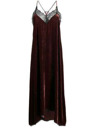Zadig&Voltaire расклешенное платье миди асимметричного кроя