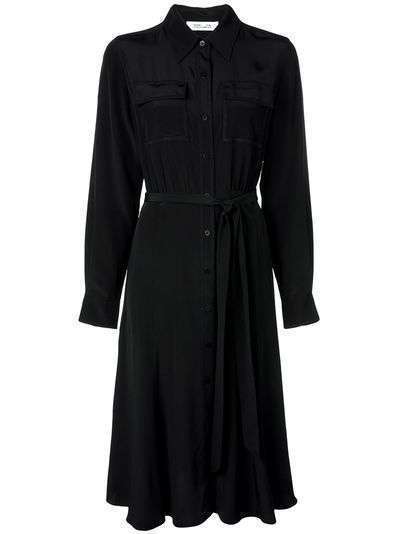 DVF Diane von Furstenberg платье-рубашка с нагрудными карманами