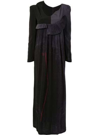 Yohji Yamamoto двухцветное платье макси