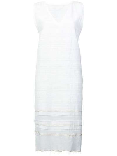 lemlem Kelali frayed V-neck dress