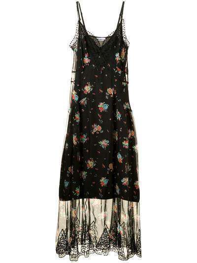 Paco Rabanne платье макси с цветочным принтом