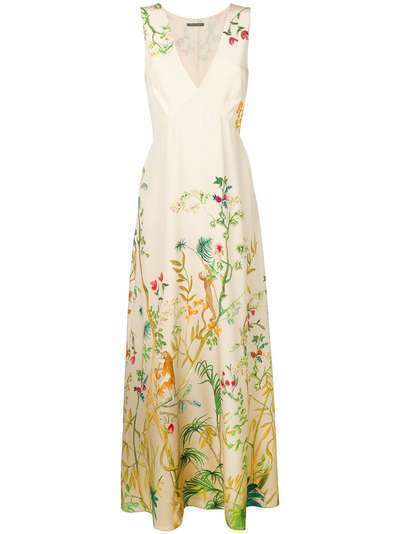 Alberta Ferretti платье-макси с цветочным принтом