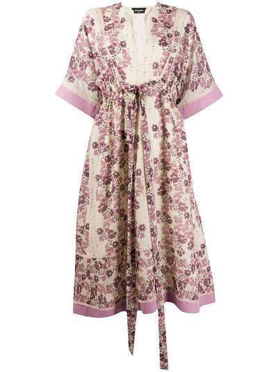 Dsquared2 платье-туника с цветочным принтом