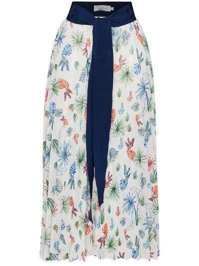 Silvia Tcherassi плиссированная юбка Blanche с цветочным принтом
