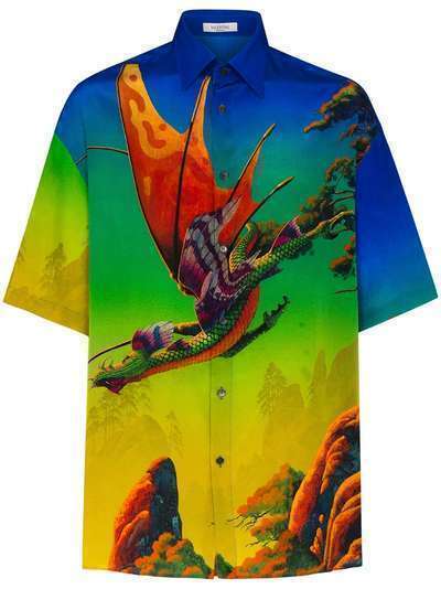 Valentino рубашка с принтом Dragon At Dawn