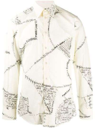 Dolce & Gabbana рубашка с длинными рукавами и логотипом