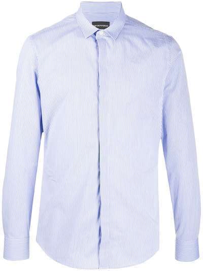 Emporio Armani полосатая рубашка с длинными рукавами