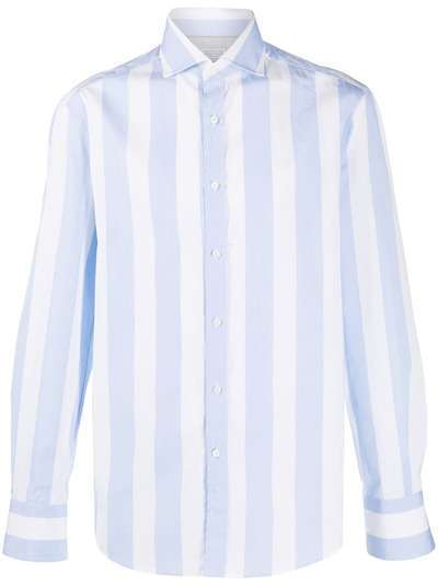 Brunello Cucinelli полосатая рубашка на пуговицах