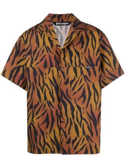 Palm Angels рубашка с тигровым принтом