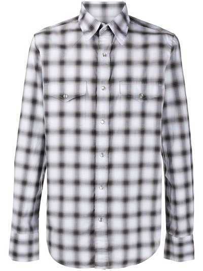 Tom Ford клетчатая рубашка в стиле вестерн