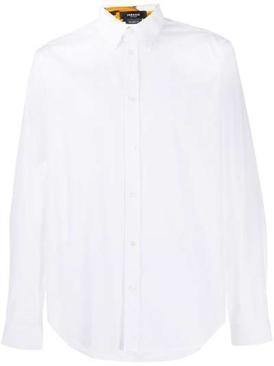 Versace рубашка с контрастной отделкой на воротнике