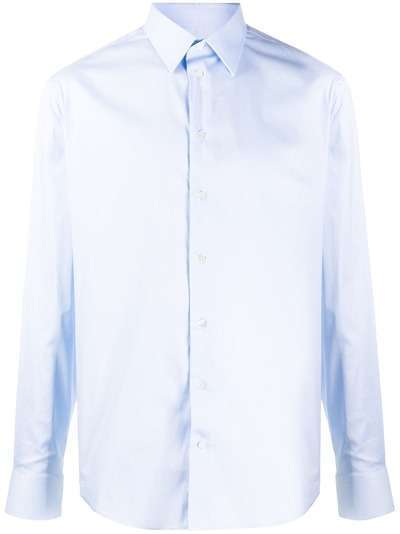 Emporio Armani рубашка с длинными рукавами и закругленным подолом