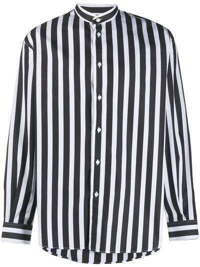Givenchy полосатая рубашка с воротником-стойкой