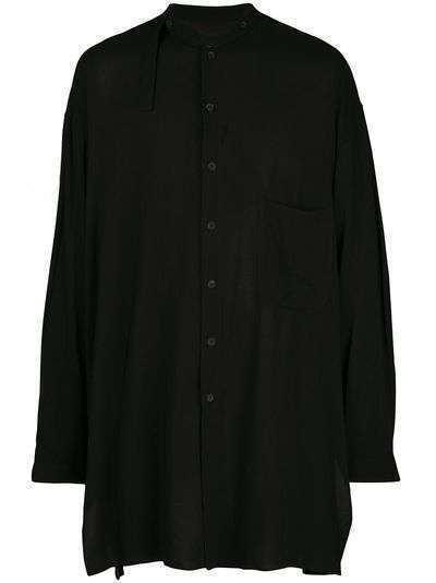 Yohji Yamamoto рубашка оверсайз с принтом