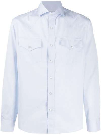 Brunello Cucinelli рубашка с карманами