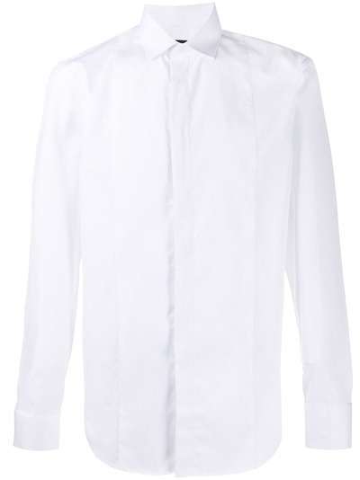 Emporio Armani рубашка с длинными рукавами и потайной застежкой