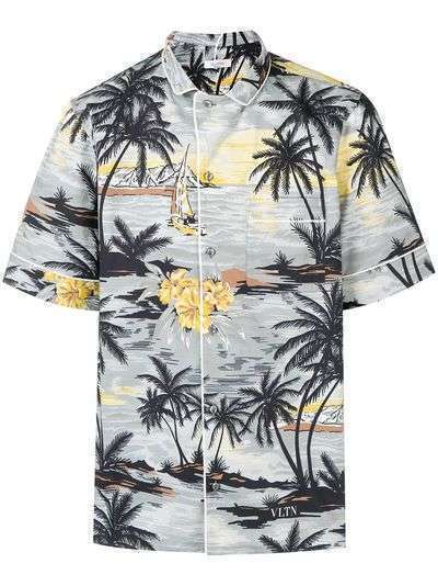 Valentino рубашка с гавайским принтом